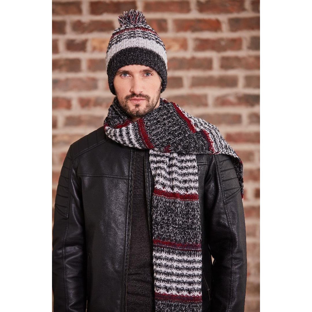 Something Special Gifts Chunky Knit Hat & Scarf Set - Black