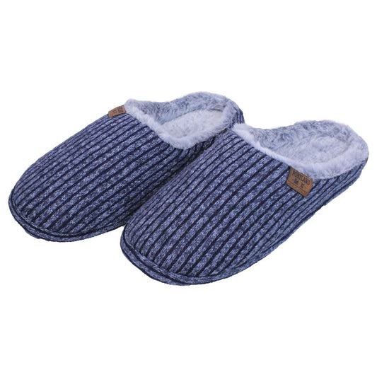 Something Special Gifts Chunky Knit Mule Slippers - Denim