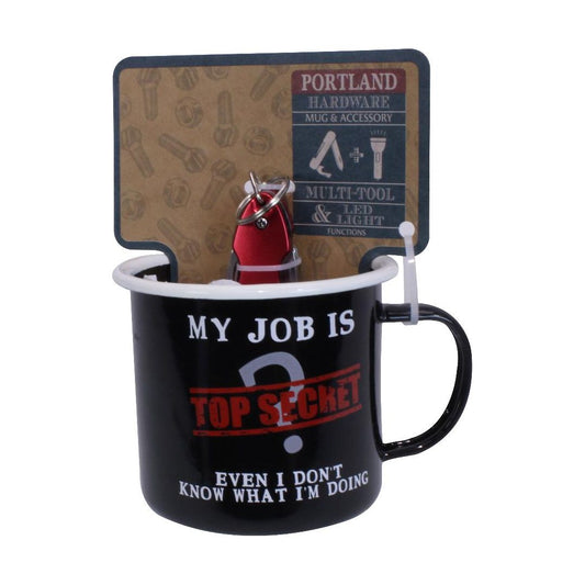 Something Special Gifts Enamel Mug & Tool - Black