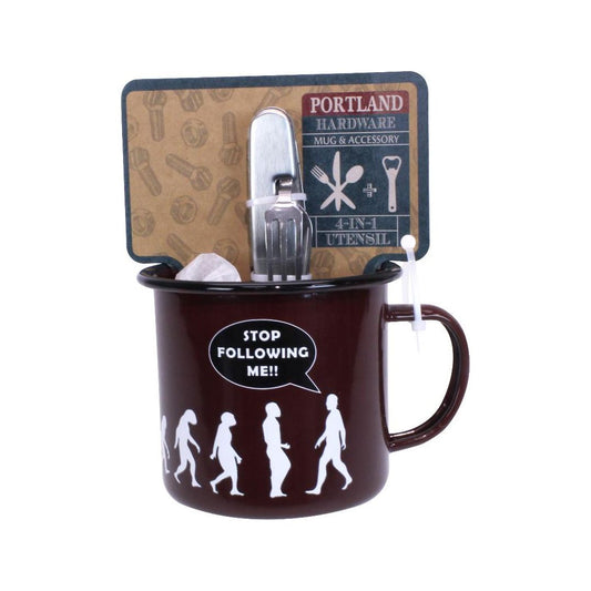 Something Special Gifts Enamel Mug & Tool - Oxblood