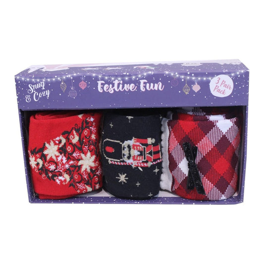 Something Special Gifts Ladies Novelty Festive Fun Socks - Black Asst