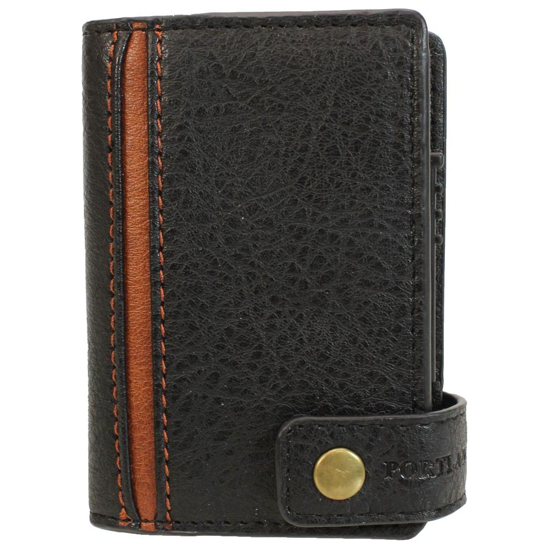 Something Special Gifts Leather Reversible Belt & Card Slider Wallet - Black