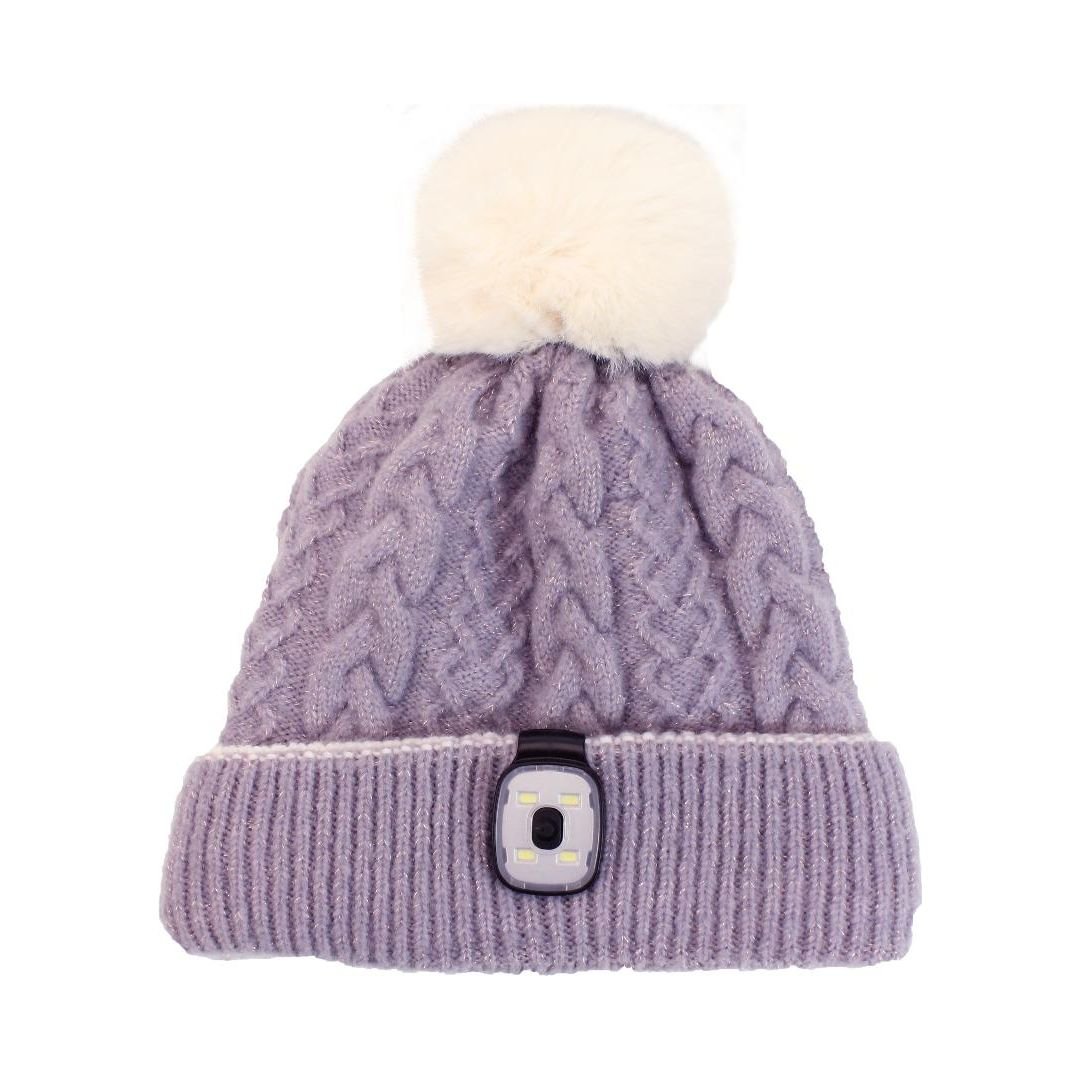 Something Special Gifts Reversible Hat With Removeable Led Torch - Lavender