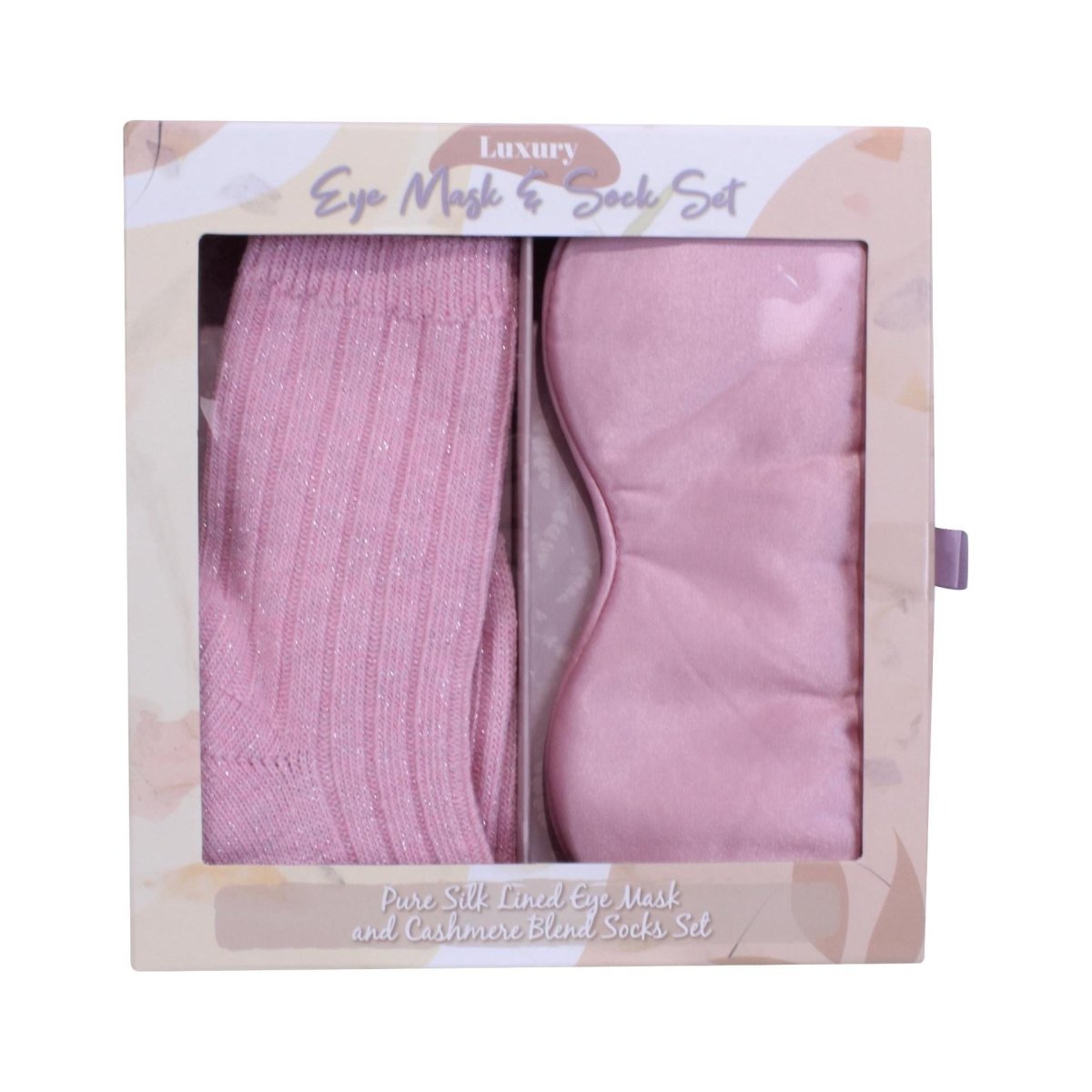 Something Special Gifts Silk Eyemask & Cashmere Socks - Dusty Pink