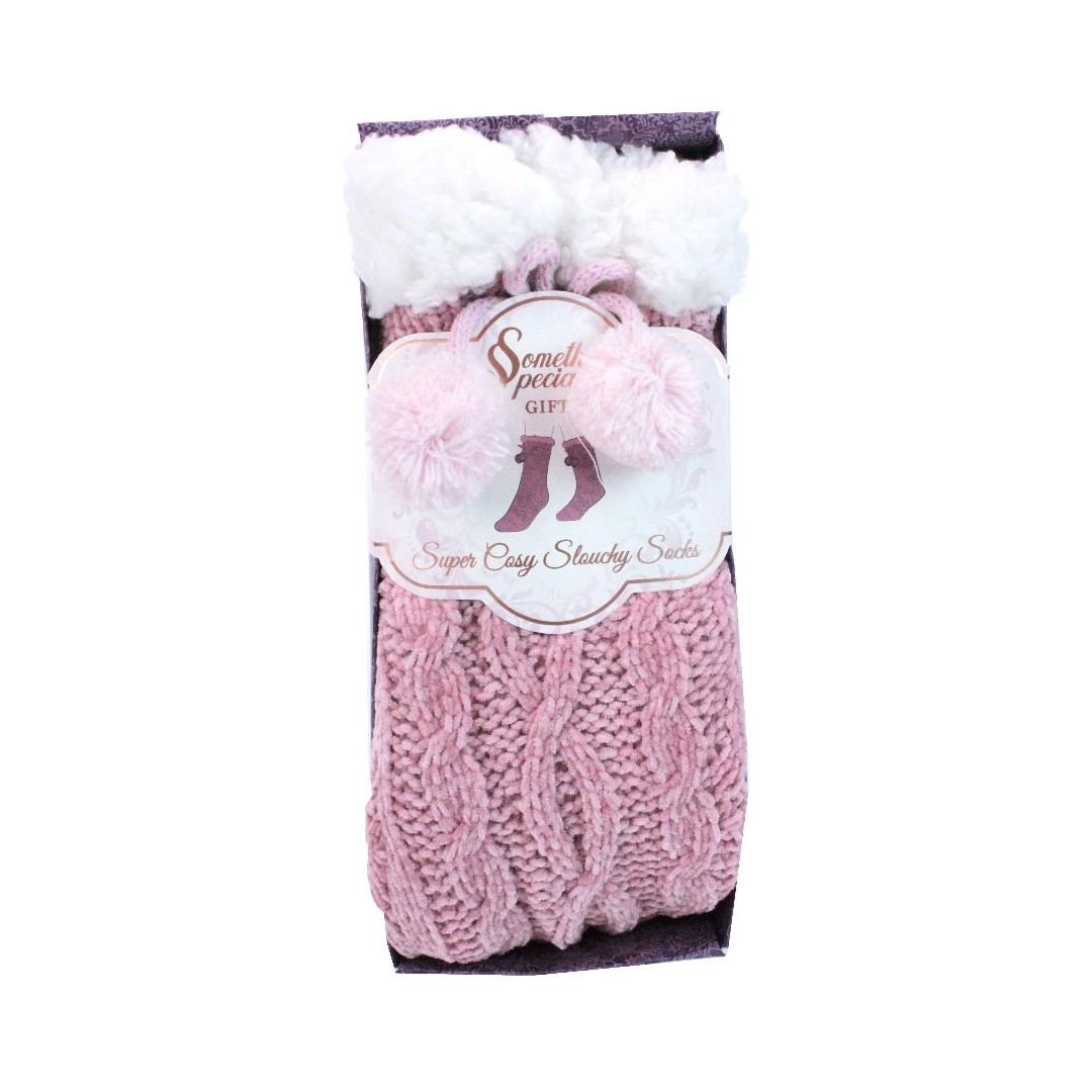 Something Special Gifts Super Cosy Slouchy Socks - Dusty Pink