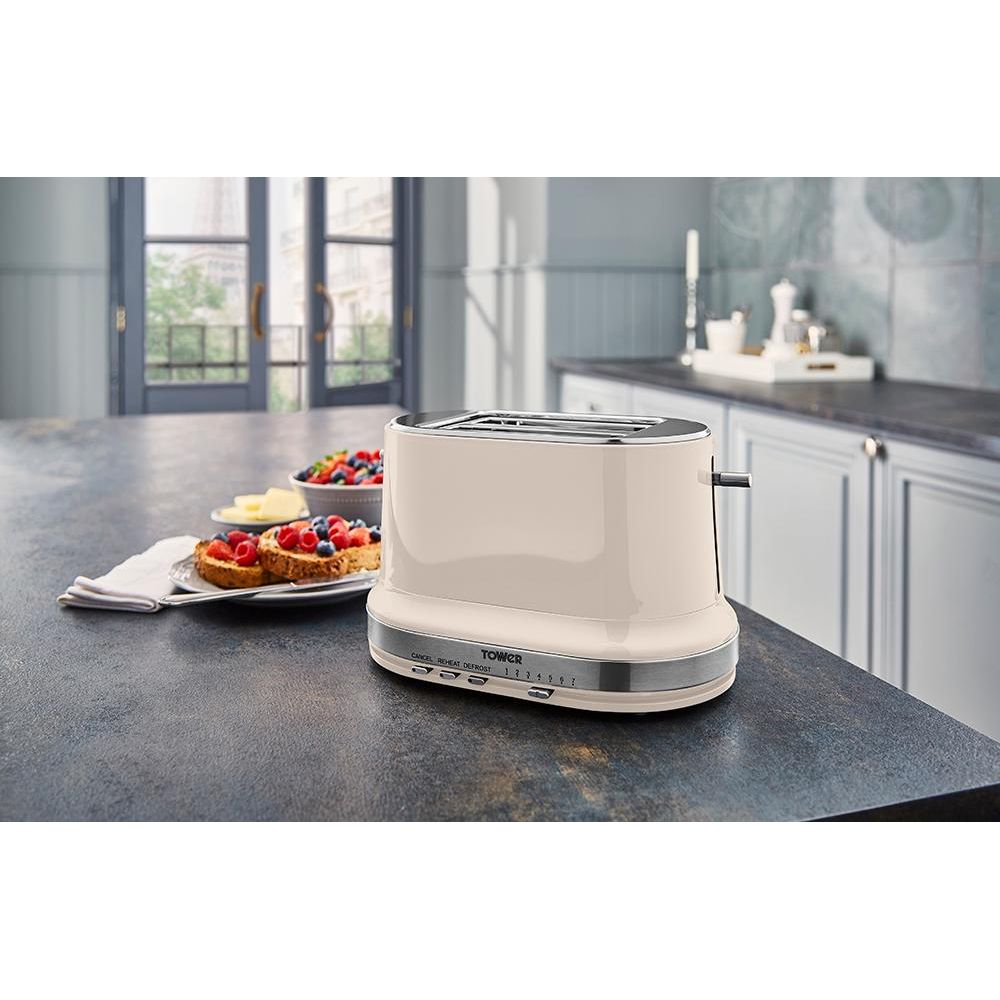 T20043CH Tower Belle 2 Slice Toaster - Chantilly Cream