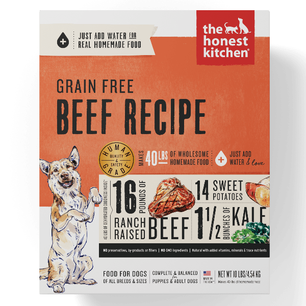 The Honest Kitchen Grain Free Beef Recipe Dehydrated Dog Food, 10lb (SPECIAL ORDER ITEM)