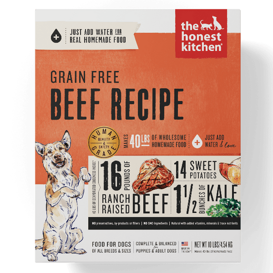 The Honest Kitchen Grain Free Beef Recipe Dehydrated Dog Food, 10lb (SPECIAL ORDER ITEM)