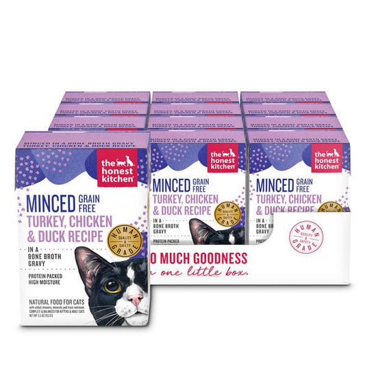 The Honest Kitchen Minced Grain Free Turkey, Chicken & Duck Recipe Wet Cat Food; Case of 12 (SPECIAL ORDER ITEM)