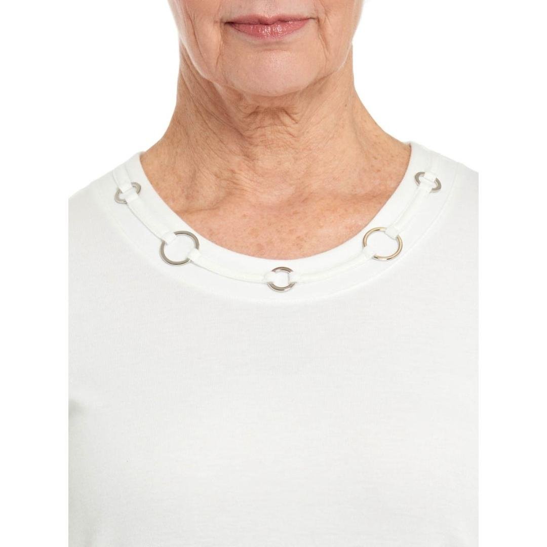 TIGI Circle Neckline Top - Ivory