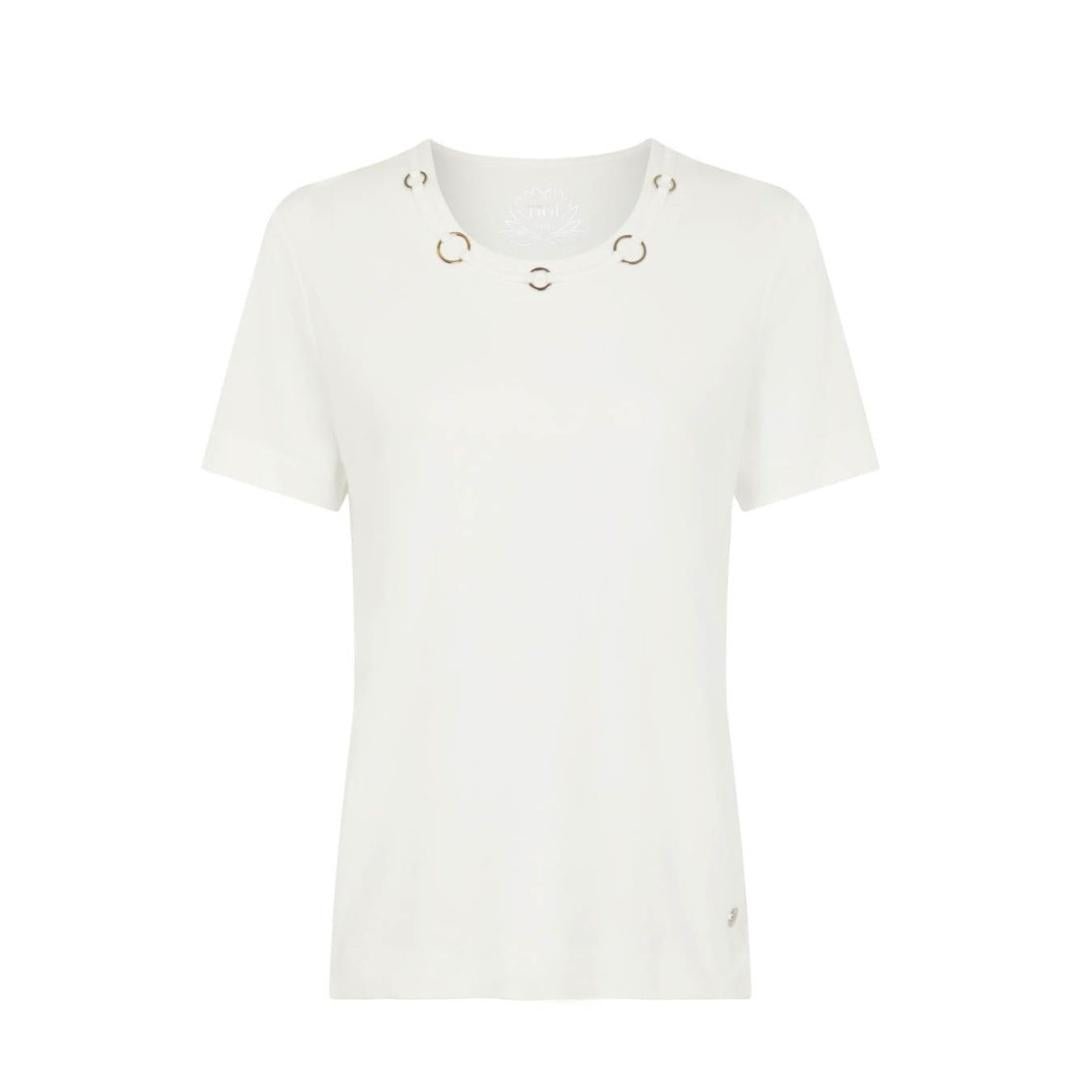 TIGI Circle Neckline Top - Ivory