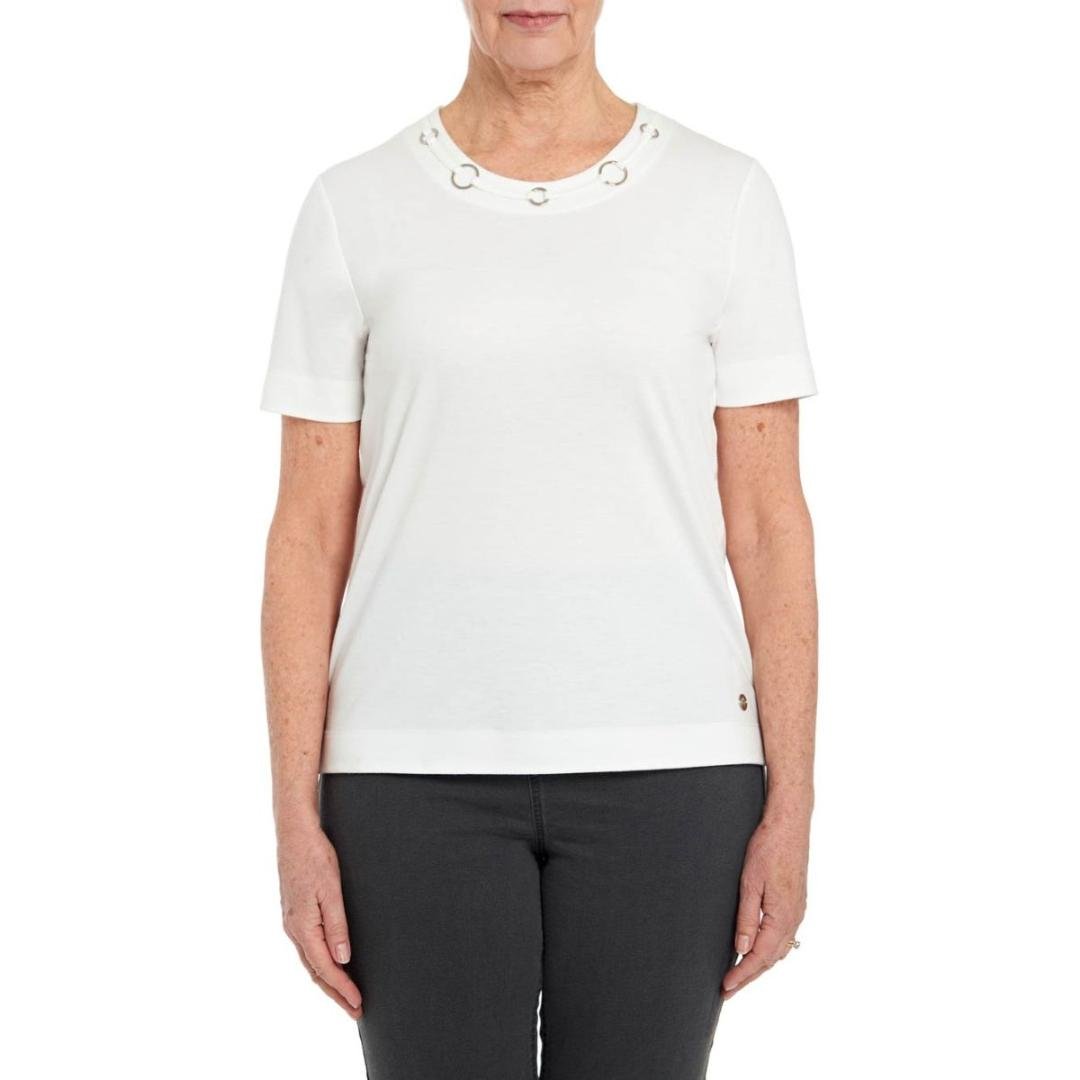 TIGI Circle Neckline Top - Ivory