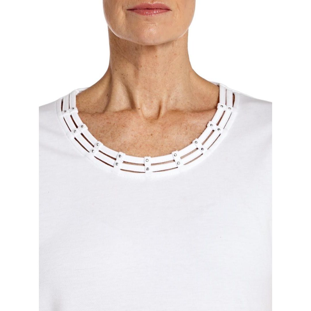 TIGI Diamante Cut-Out Neck Top