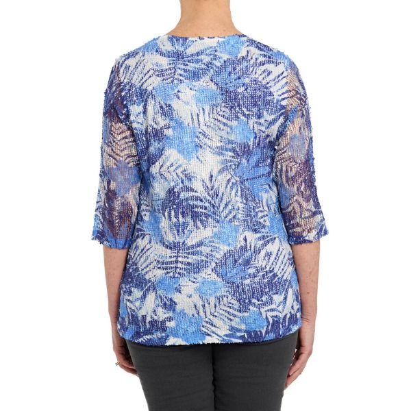 TIGI Printed Mesh Top - Ultramarine