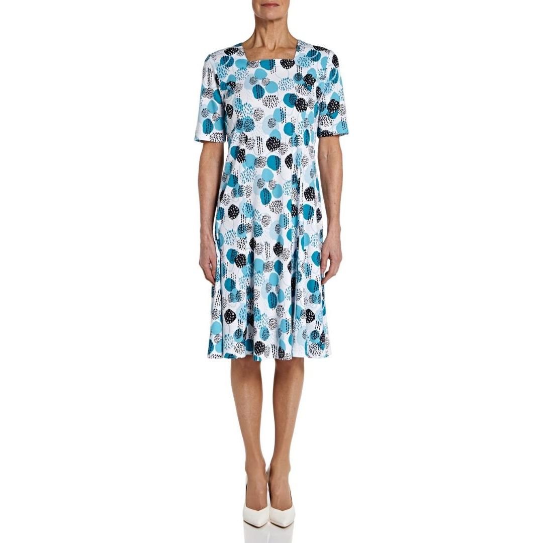 TIGI White Circle Print Dress