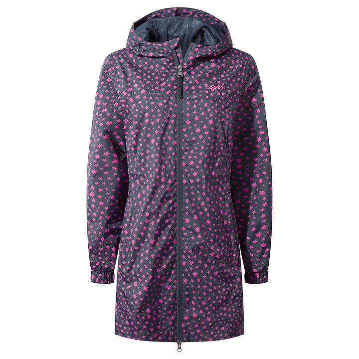 Tog 24 Kilnesy Womens Waterproof Jacket - Magenta Pink Star Print