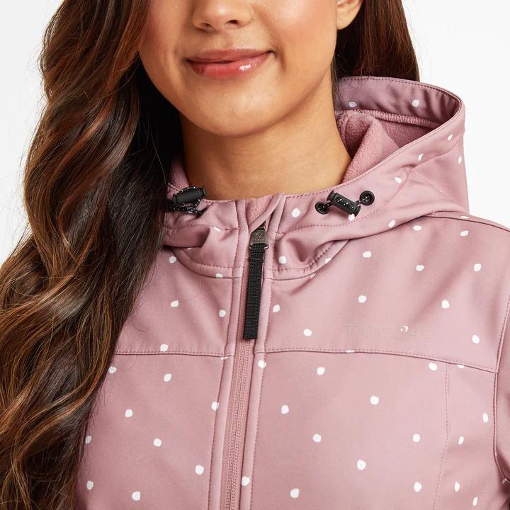 TOG24 Addingham Womens Softshell Hoody - Faded Pink Spot