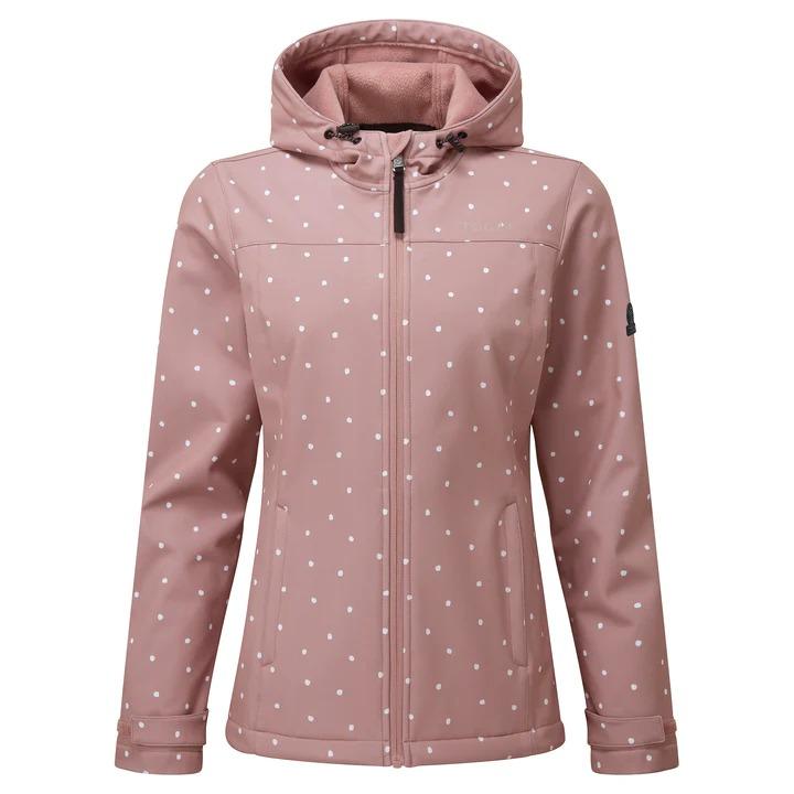 TOG24 Addingham Womens Softshell Hoody - Faded Pink Spot