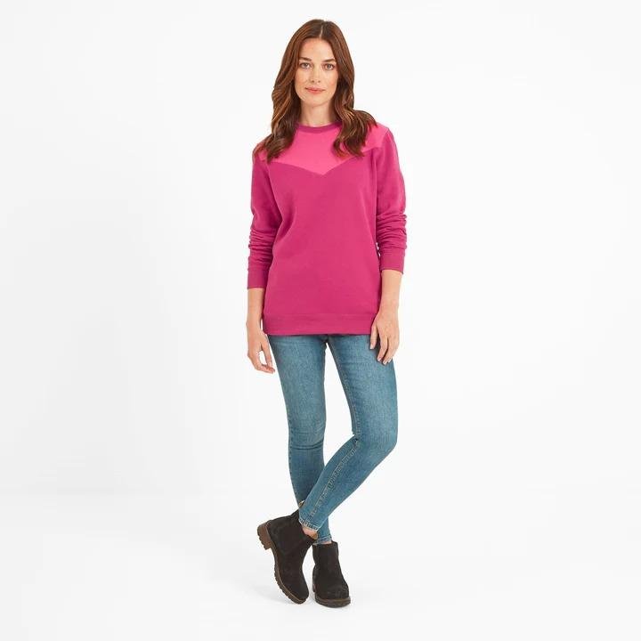 TOG24 Bingley Womens Chevron Sweat - Cerise