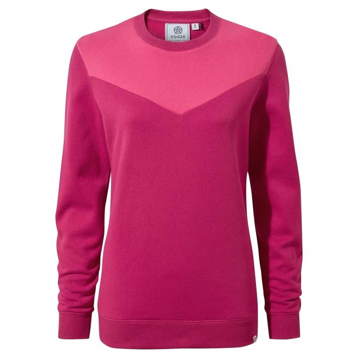 TOG24 Bingley Womens Chevron Sweat - Cerise