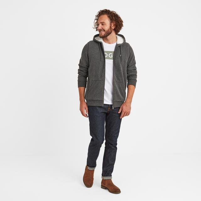 TOG24 Corbet Sherpa Lined Hoody - Dark Grey Marl