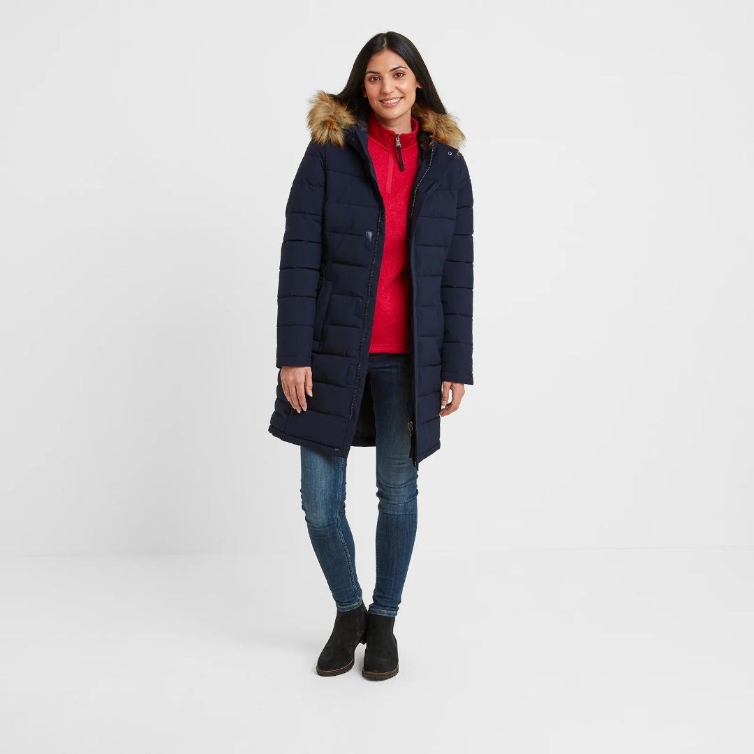 TOG24 Firbeck Womens Long Insulated Jacket - Navy