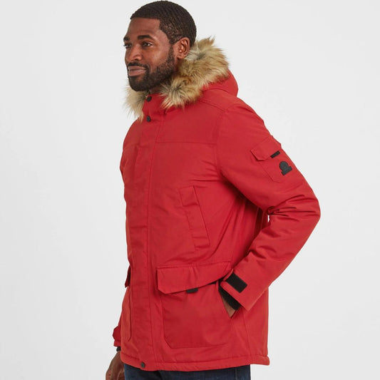 Tog24 Garrick Mens Waterproof Parka - Chilli Red