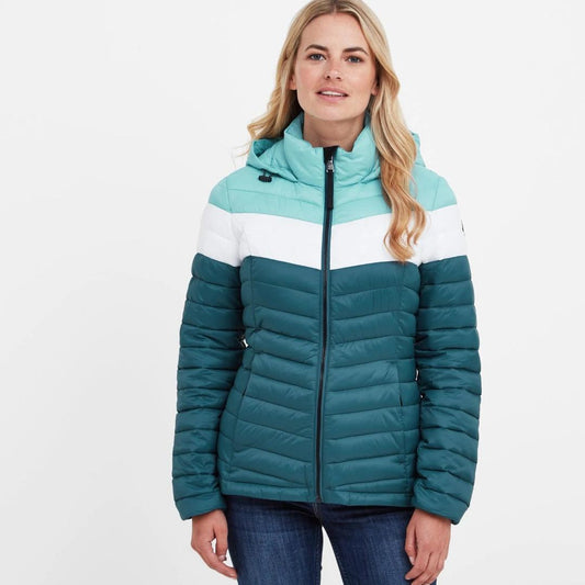 Tog24 Garriston Womens Padded Jacket - Jewel Blue / Nile Blue