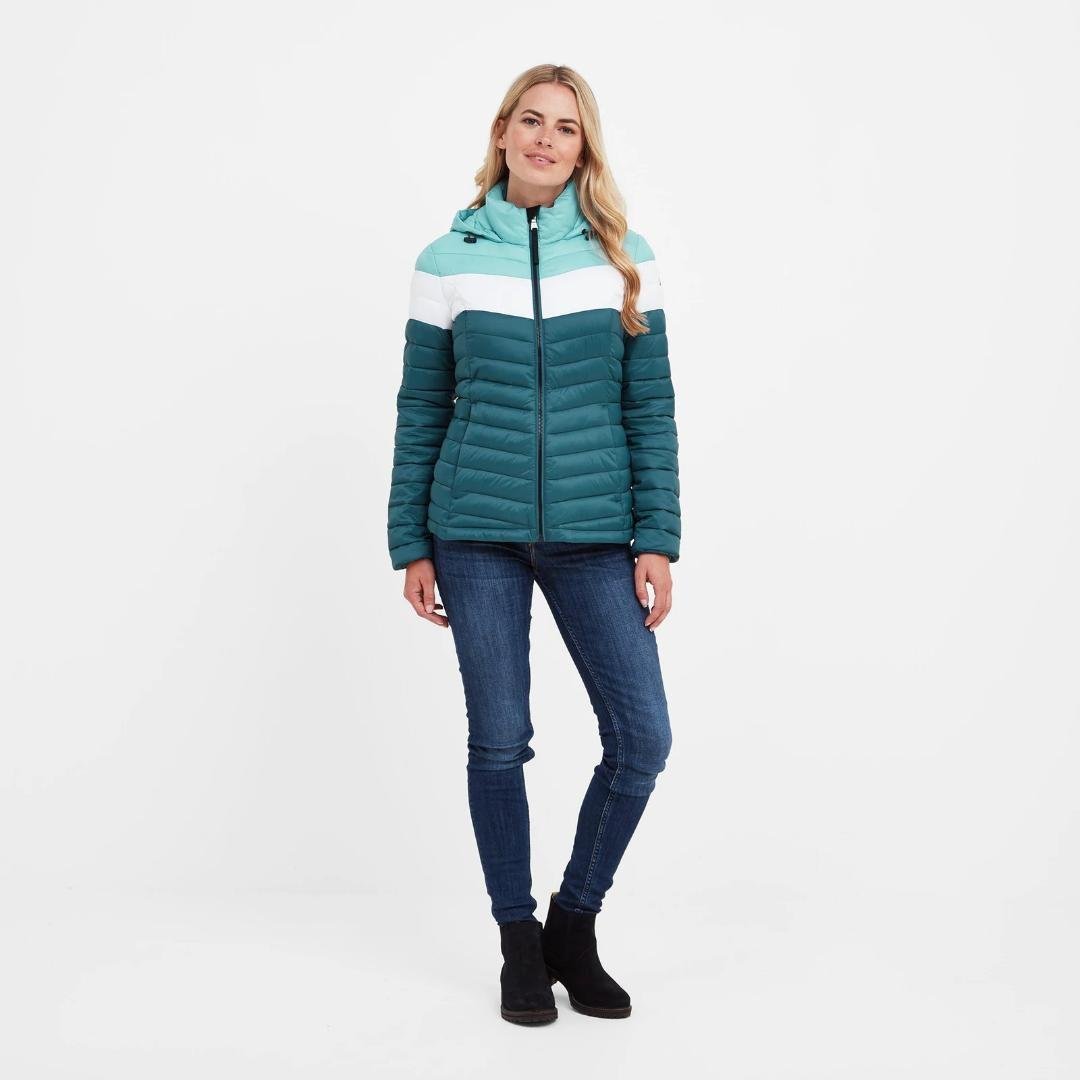 Tog24 Garriston Womens Padded Jacket - Jewel Blue / Nile Blue