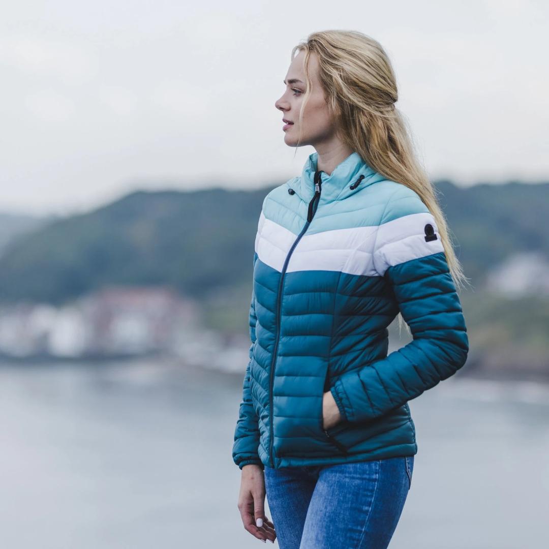 Tog24 Garriston Womens Padded Jacket - Jewel Blue / Nile Blue