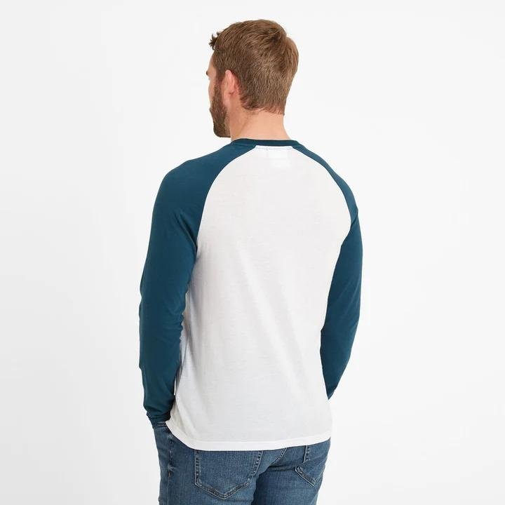 TOG24 Kennett Mens Long Sleeve Raglan T-Shirt - Lagoon