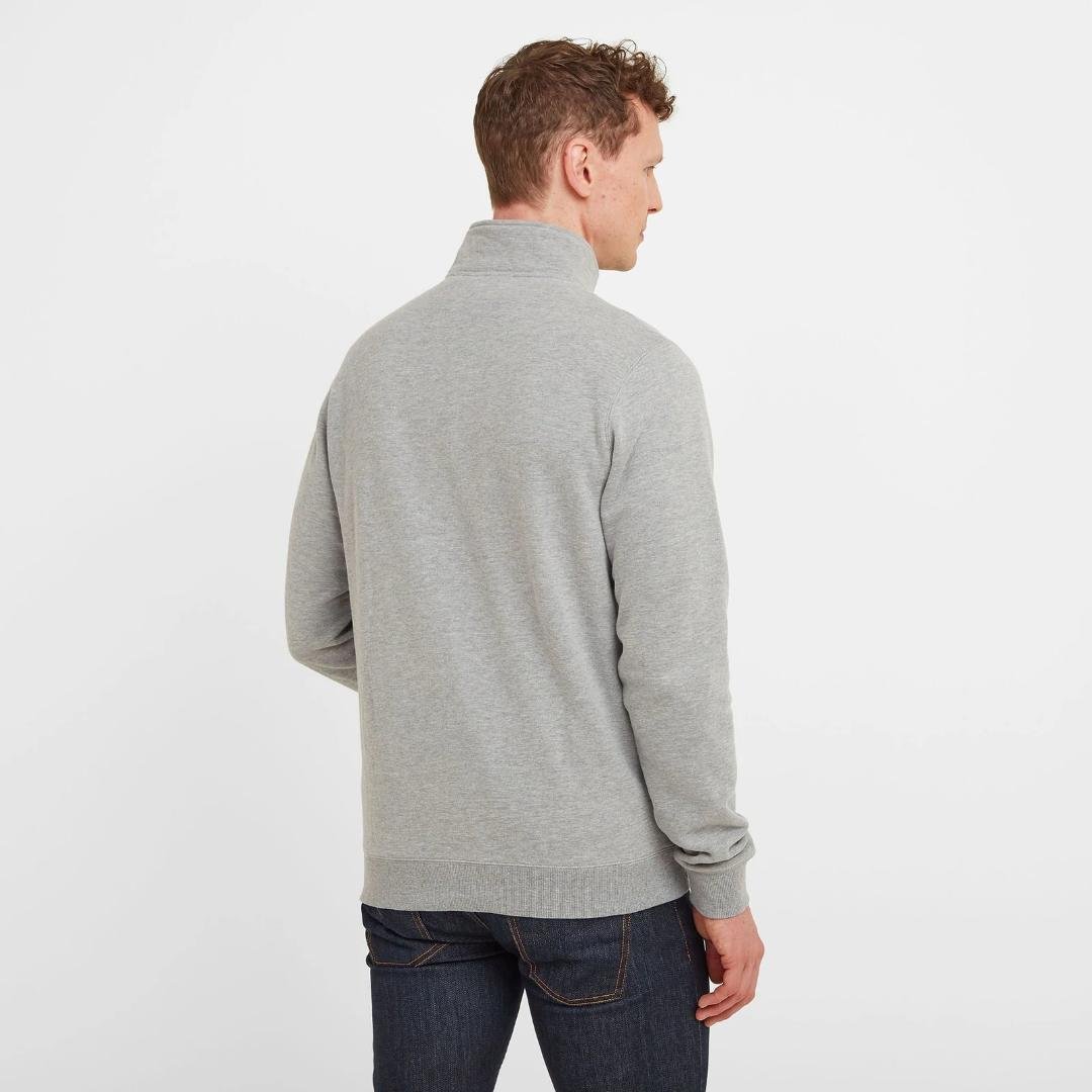 Tog24 Larsen Mens Zipneck Sweat - Mid Grey