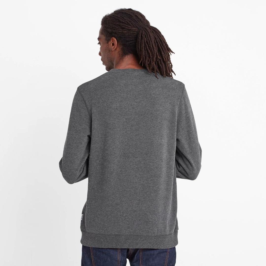 Tog24 Mellor Mens Sweat - Dark Grey Marl