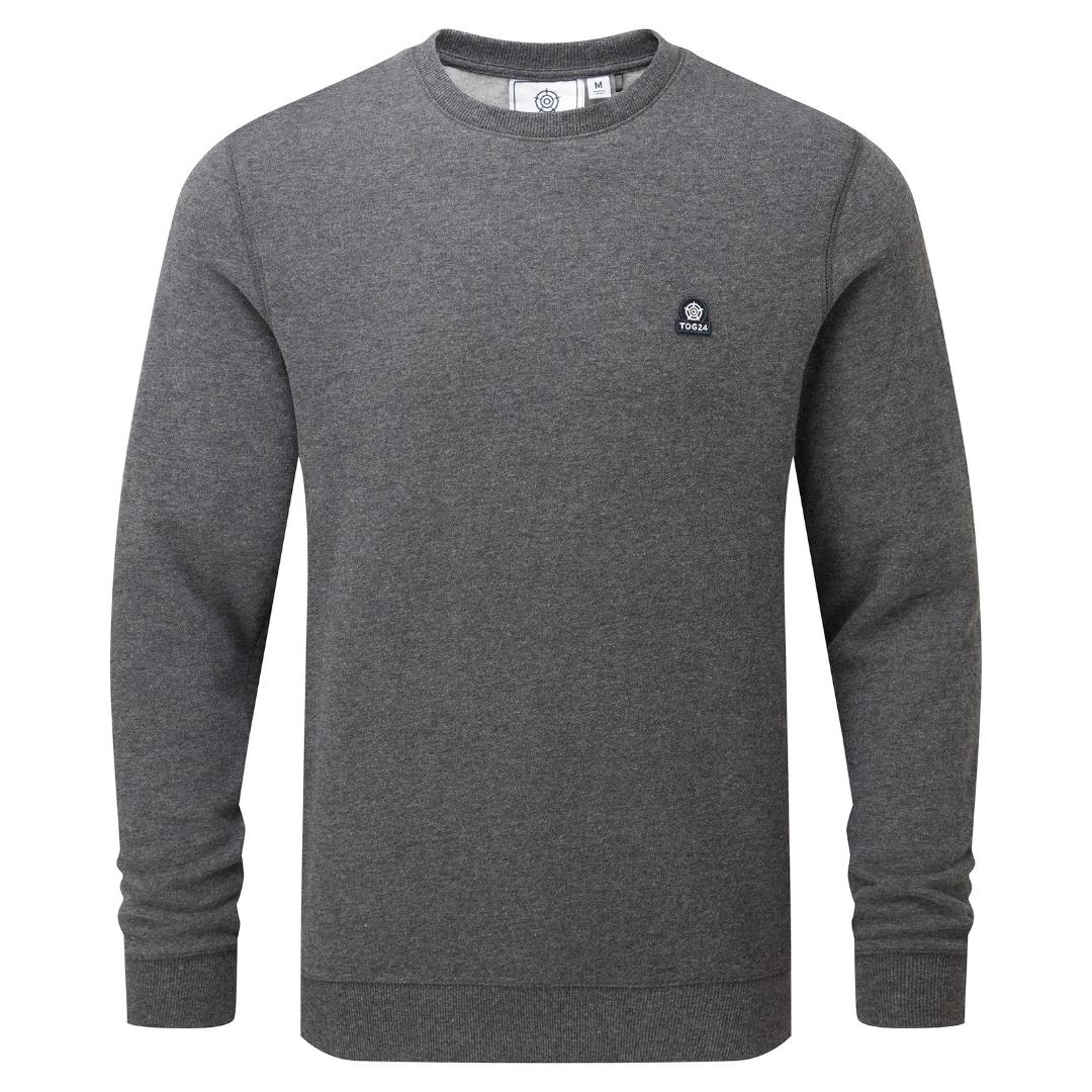 Tog24 Mellor Mens Sweat - Dark Grey Marl