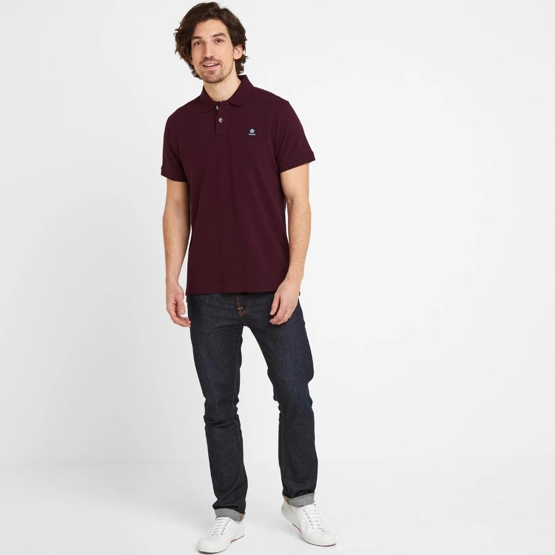 Tog24 Percy Mens Pique Polo Shirt - Deep Port