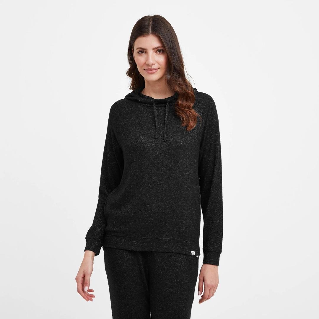 Tog24 Phoebe Womens Hood Sweat - Washed Black Marl