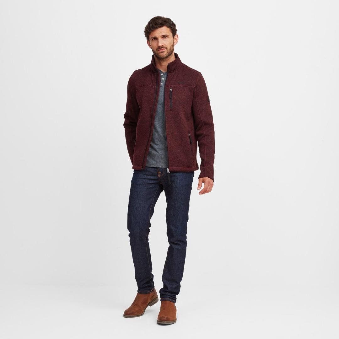 TOG24 Sedman Knitlook Fleece Jacket - Maroon