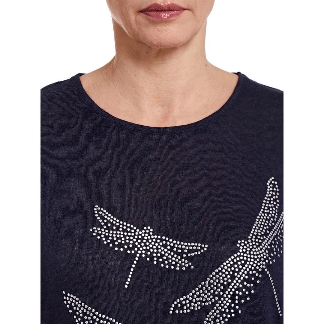 VIZ-A-VIZ Navy Dragonfly Top