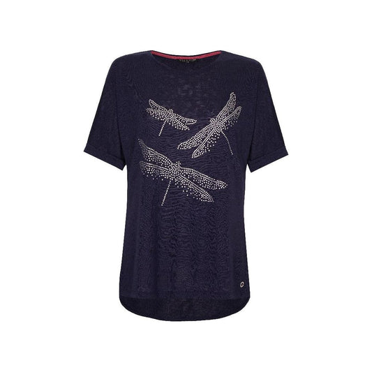 VIZ-A-VIZ Navy Dragonfly Top