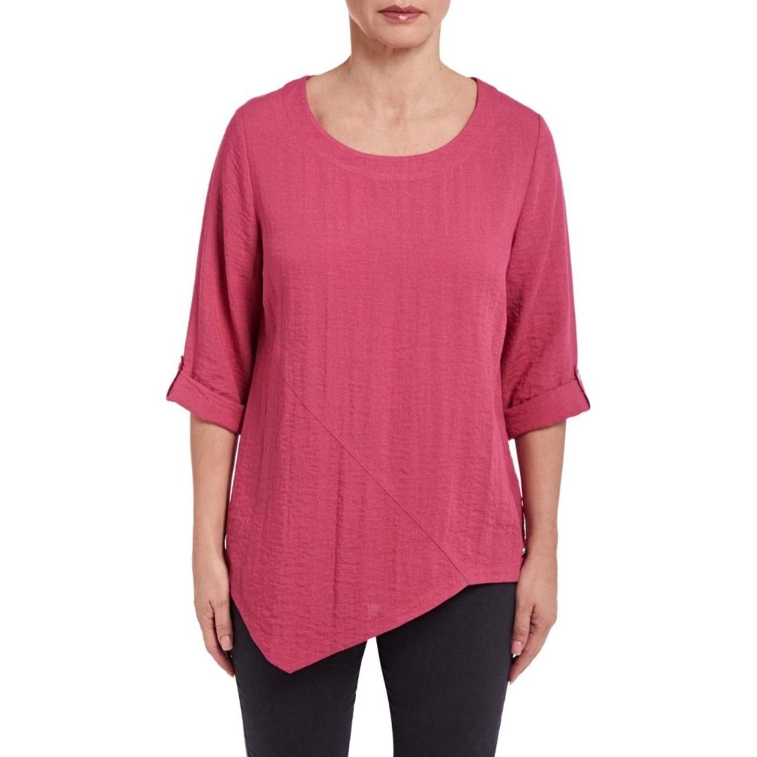 VIZ A VIZ Pink Asymmetric Tunic