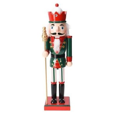 Wooden Nutcracker 38cm With Crown